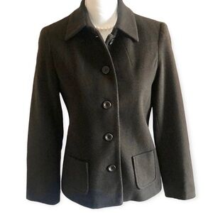 Harve Benard Brown Car Coat Size 8P